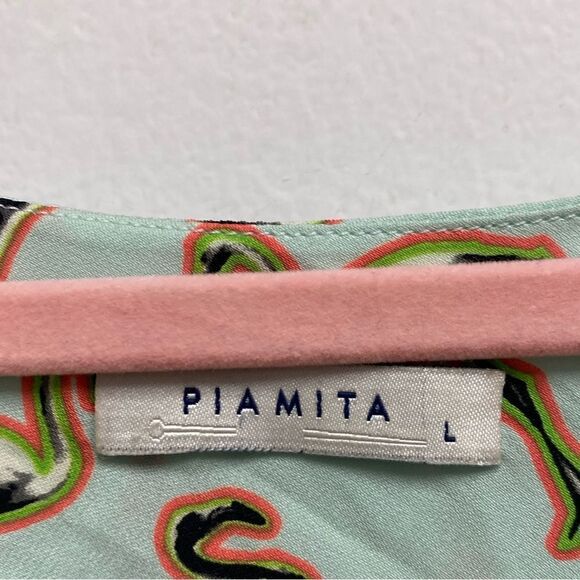 PIAMITA FLAMINGO PRINT MIFI DRESS SZ L - Picture 4 of 7